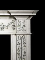 A very fine Irish 18th Century design inlaid marble Chimneypiece in the manner of Pietro Bossi. Circa 1820