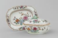 A FINE TUREEN, COVER & STAND