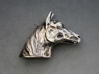 Victorian Silver Horses Head Vesta Case