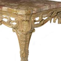 George II carved giltwood serpentine console table