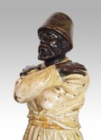 Bronze cold painted sculpture of a Whirling Dervish by Franz Xavier Bergman