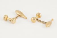 Antique Cufflinks of Dumbbell & Indian Club in 18 Carat Gold, English circa 1870