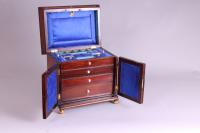 William IV period rosewood and mother-of-pearl inlaid lady's table compendium