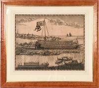 Sepia engraving ‘The Marriage of the Sea’