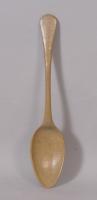 S/2658 Antique Treen Sycamore Culinary Spoon