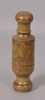 S/2565 Antique Treen Late Victorian Ash Bottle Corker
