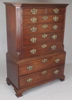 Fine George II period mahogany chest-on-chest