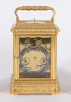 Drocourt, Paris: An important giant engraved and panelled carriage clock with provenance