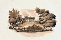 Chinese Export Porcelain, view of Philadelphia Mansion, Circa 1825