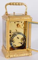 Drocourt, Paris: An Engraved Gorge Carriage Clock 5820 backplate