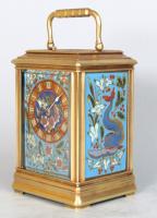  A Cannalée carriage clock with unusual enamelled panels side 2