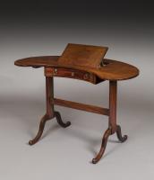 Thoma Chippendale  England, Circa 1775  Unusual, English 18th Century Chippendale Period Kidney Shape Writing Table