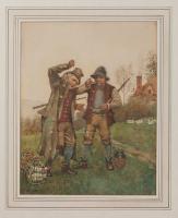 19th Century Watercolour of Two drunkards