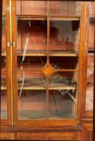 George III Sheraton period mahogany breakfront bookcase