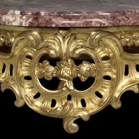A Pair of Louis XV Style Giltwood Console d'Appliques