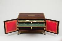 English Regency Brass Bound Rosewood Two Door Table Cabinet