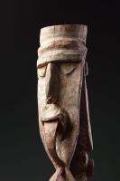 Papuan New Guinea Kambot Keram River Janus Headed Figural Wooden House Post
