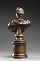 Pair of English Regency Cast Bronze Royal Portrait Busts