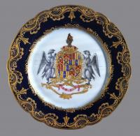 A Fine Set of Eleven Sèvres-Style Armorial Cabinet Plates
