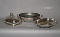 Regency old Sheffield plate silver warming dish & cover. Circa 1825
