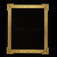 English, circa 1735, carved and gilded Palladian frame