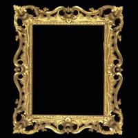 English, circa 1745, carved and gilded rococo frame