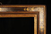 Italian, circa 1600, gilded and painted black/brown cassetta frame