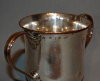 Silver on Copper Two Handled Tankard, 18th century