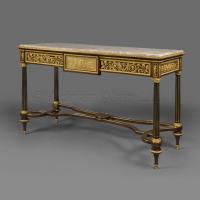 Louis XVI Style Console Tables In the Manner of Adam Weisweiler