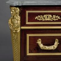 Louis XVI Style Mahogany Commode In The Manner of Jean-Henri Riesener