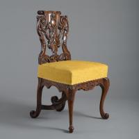 Six Baroque walnut chairs