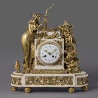 A Louis XVI Style Marble Clock Depicting Diana and Cupid, By François Linke ©AdrianAlanLtd