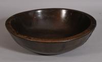 S/3321 Antique Treen 18th Century Cherry Wood Culinary Bowl