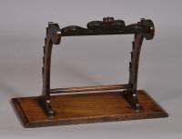 S/3339 Antique Treen 19th Century Walnut Quill Stand