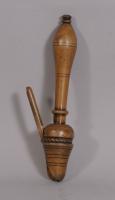 S/3351 Antique Treen 19th Century Boxwood Clicker or Clicket