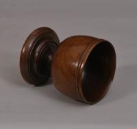 S/3358 Antique Treen 18th Century Yew Wood Goblet