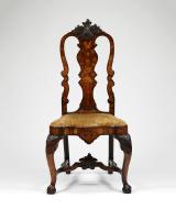 Pair 18th Century Dutch Marquetry Chairs