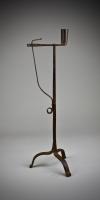 A Floor Standing Wrought Iron Candle/Flambeau Holder, Second Half 18th century 