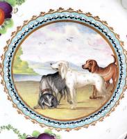 First Period Worcester Porcelain Aesop's Fable Plate, Lord Henry Thynne Pattern