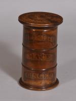 S/3421 Antique Treen 19th Century Sycamore Spice Tower