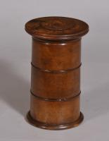 S/3421 Antique Treen 19th Century Sycamore Spice Tower