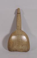 S/3432 Antique Treen Sycamore Butter Scoop