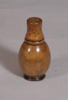 S/3450 Antique Treen 19th Century Sycamore Pepper or Spice Shaker