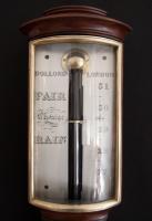 Dollond - London. Mahogany bow-front Stick Barometer