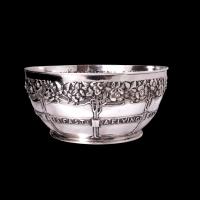 David Veazey silver rose bowl