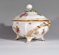 French Porcelain Soup Tureen and Cover,    Boissettes Factory,