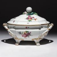French Porcelain Soup Tureen and Cover,    Boissettes Factory,