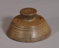 S/3536 Antique Treen 19th Century Sycamore Flummery Mould