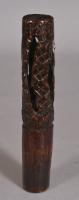 S/3540 Antique Treen 19th Century Ash Child's Rattle