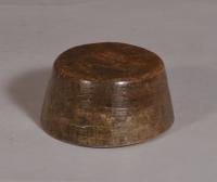 S/3479 Antique Treen 19th Century Sycamore Butter Mould